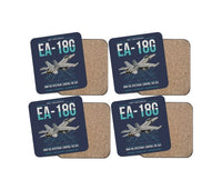 Thumbnail for EA-18G Growler design on navy blue 4 pieces set coaster