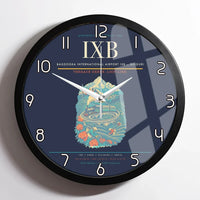 Thumbnail for Bagdogra International Airport (IXB) design on navy blue framed wall clock