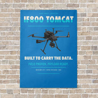 Thumbnail for Inspired Flight IF800 Tomcat vertical canvas print - no frame - turquoise background