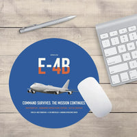 Thumbnail for E-4B Nightwatch design on blue round mouse pad
