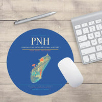 Thumbnail for Phnom Penh International Airport (PNH) design on blue round mouse pad