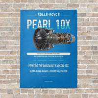 Thumbnail for PEARL 10X vertical canvas print - no frame - turquoise background