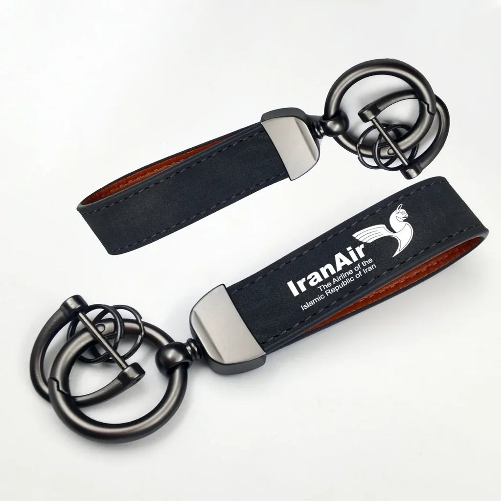 Iran Air Horseshoe Buckle key chain in black