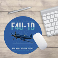 Thumbnail for F4U-1D Corsair design on blue round mouse pad