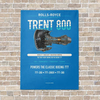 Thumbnail for TRENT 800 vertical canvas print - no frame - turquoise background