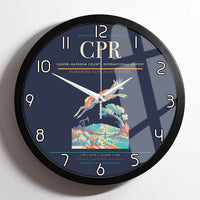 Thumbnail for Casper–Natrona County International Airport (CPR) design on navy blue framed wall clock