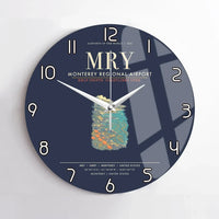 Thumbnail for Monterey Regional Airport MRY Wall-Clock No-Frame - Navy Blue