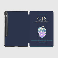 Thumbnail for New Chitose Airport Sapporo CTS - Snowfield Lavender Grid - Navy Blue