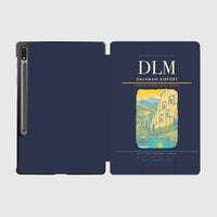 Thumbnail for Dalaman Airport (DLM) design on navy blue samsung tablet tablet case