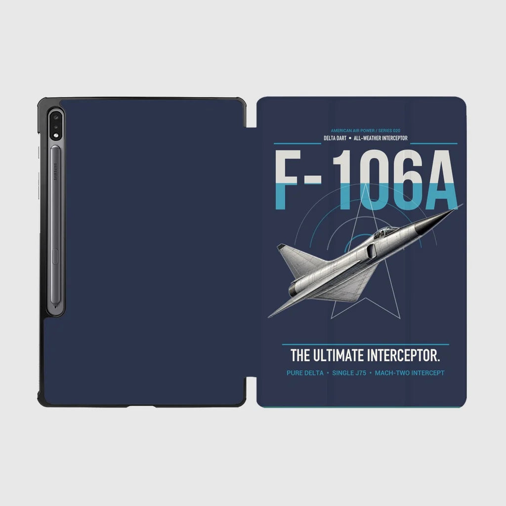 F-106A Delta Dart design on navy blue samsung tablet tablet case