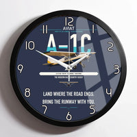 Thumbnail for Aviat Husky A-1C-180 design on navy blue framed wall clock