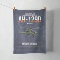 Thumbnail for AgustaWestland AH-129D Mangusta design on navy blue towel