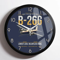 Thumbnail for B-26G Marauder design on navy blue framed wall clock