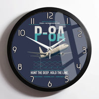 Thumbnail for P-8A Poseidon design on navy blue framed wall clock