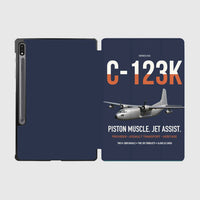 Thumbnail for C-123K Provider design on navy blue samsung tablet tablet case
