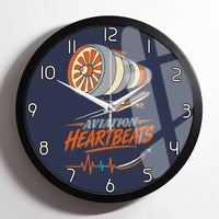 Thumbnail for Aviation Heartbeats V2 design on navy blue framed wall clock