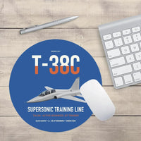 Thumbnail for T-38C Talon design on blue round mouse pad