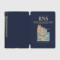 Thumbnail for Rennes–Saint-Jacques Airport (RNS) design on navy blue samsung tablet tablet case