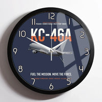 Thumbnail for KC-46A PEGASUS design on navy blue framed wall clock