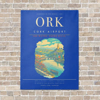 Thumbnail for Cork Airport ORK - Canvas Framed - Blue