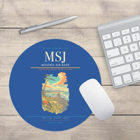 Thumbnail for Misawa Air Base (MSJ) design on blue round mouse pad