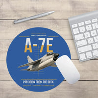 Thumbnail for A-7E Corsair II design on blue round mouse pad