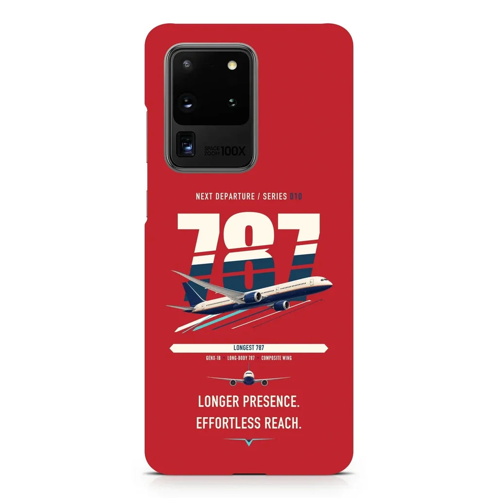 Boeing 787-10 Dreamliner design on samsung case - red