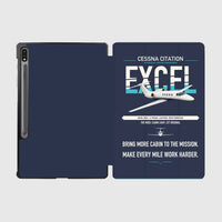 Thumbnail for Cessna Citation Excel design on navy blue samsung tablet tablet case
