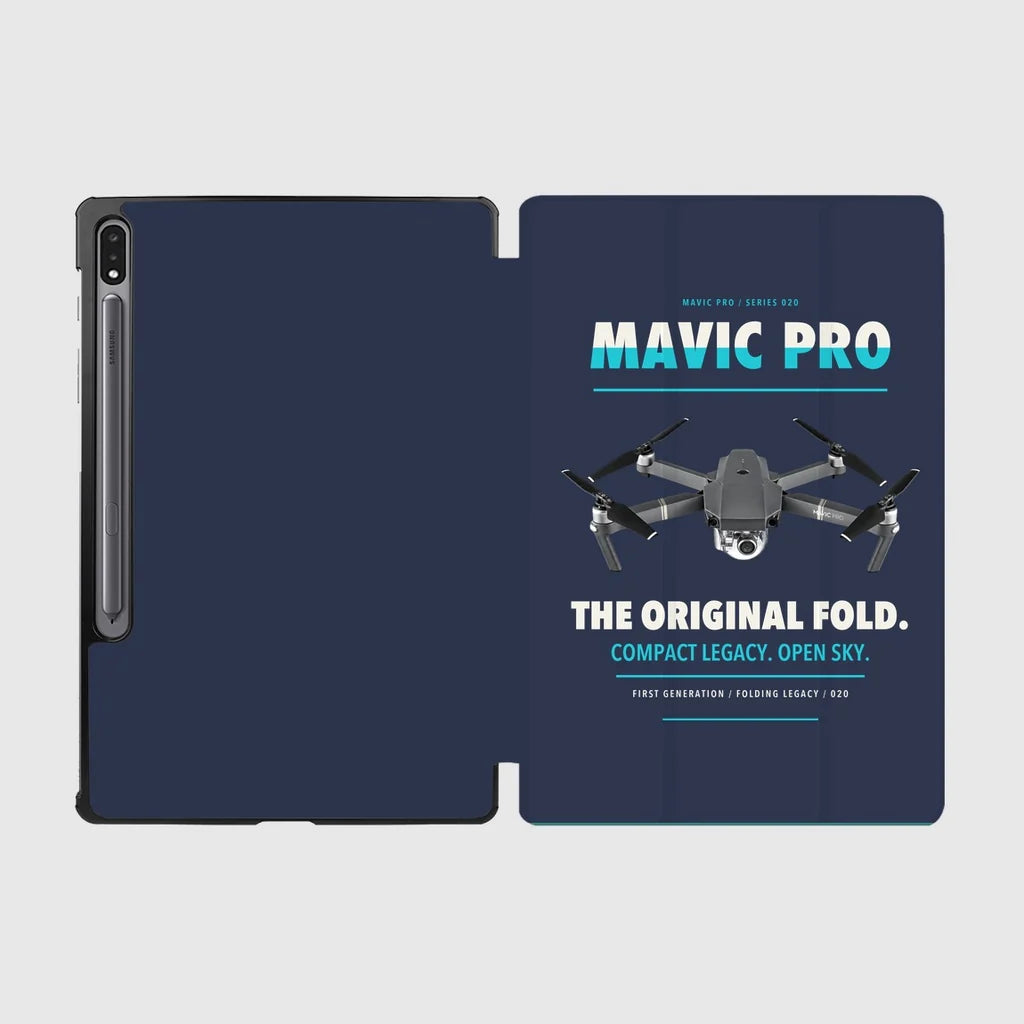 DJI Mavic Pro design on navy blue samsung tablet tablet case
