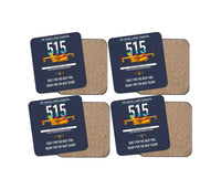 Thumbnail for De Havilland Canadair 515 design on navy blue 4 pieces set coaster