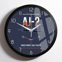 Thumbnail for AJ-2 Savage Tanker design on navy blue framed wall clock