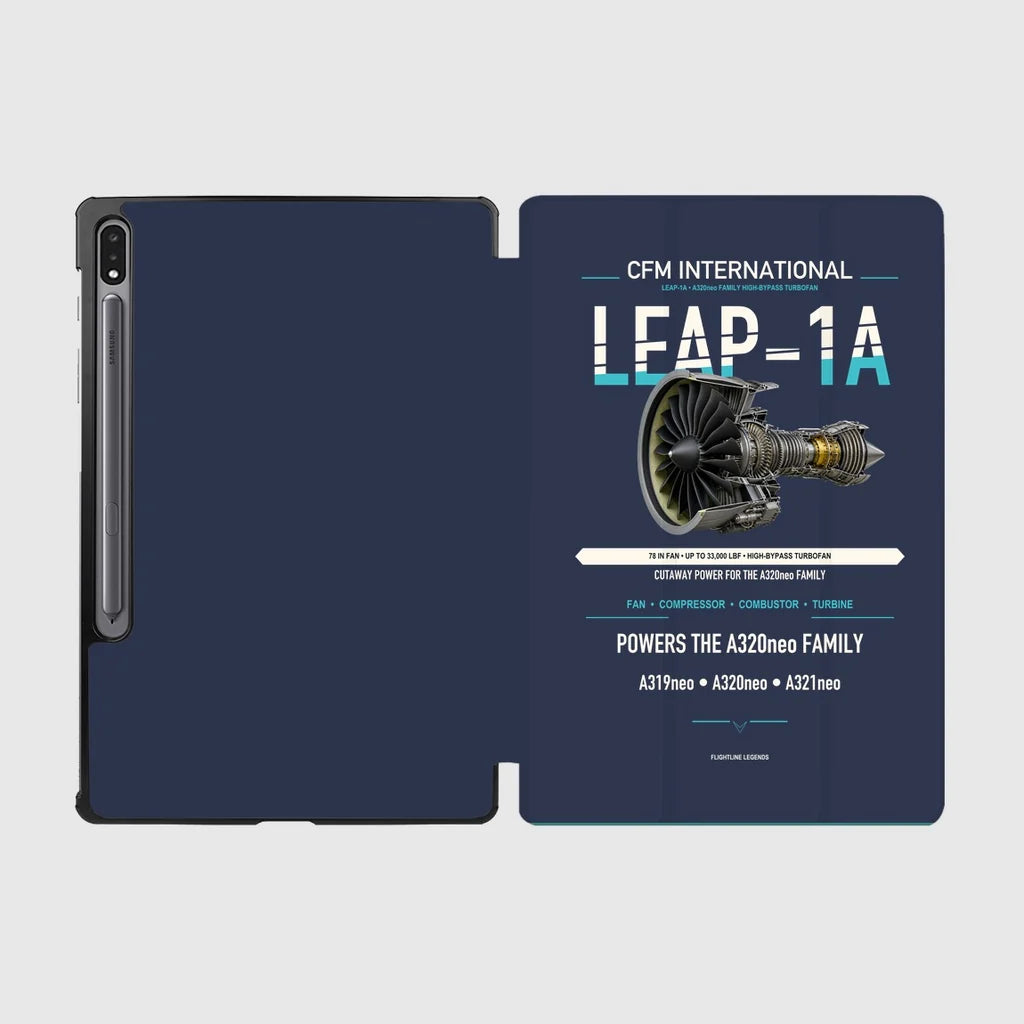 CFM LEAP-1A design on navy blue samsung tablet tablet case
