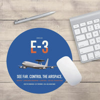 Thumbnail for E-3 Sentry AWACS design on blue round mouse pad