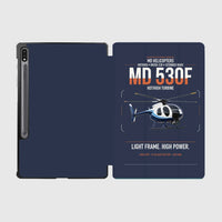 Thumbnail for MD Helicopters MD 530F design on navy blue samsung tablet tablet case
