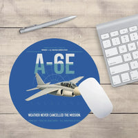 Thumbnail for A-6E Intruder design on blue round mouse pad