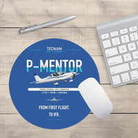 Thumbnail for Tecnam P-Mentor design on blue round mouse pad