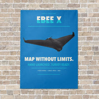 Thumbnail for AgEagle eBee X vertical canvas print - no frame - turquoise background