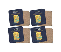 Thumbnail for Leopold Sedar Senghor International Airport (DKR) design on navy blue 4 pieces set coaster