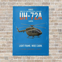 Thumbnail for Airbus UH-72A Lakota vertical canvas print - no frame - turquoise background