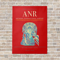 Thumbnail for Antwerp International Airport ANR - Canvas No Frame - Red