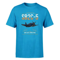 Thumbnail for SB2C-5 Helldiver design on turquoise double-side t-shirt, single-side print