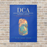 Thumbnail for Ronald Reagan Washington National Airport DCA - Canvas Framed - Blue