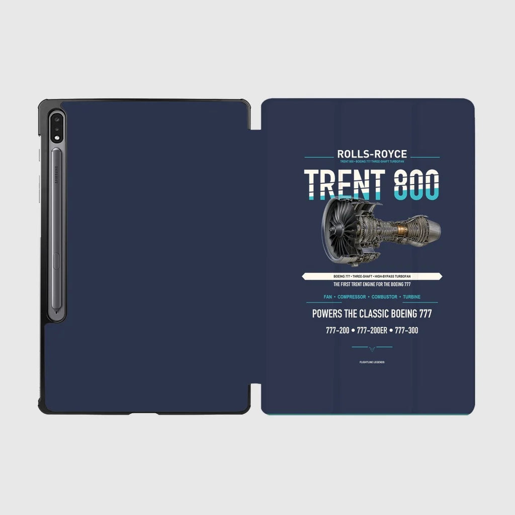 TRENT 800 design on navy blue samsung tablet tablet case