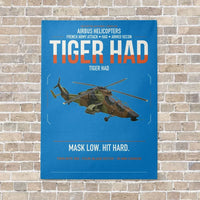 Thumbnail for Airbus Helicopters Tiger HAD vertical canvas print - no frame - turquoise background