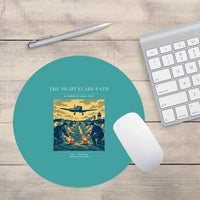 Thumbnail for VINTAGE G4525 - The Night Flare Path - Designed Mouse Pads design on turquoise round