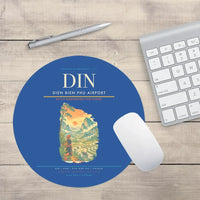 Thumbnail for Dien Bien Phu Airport (DIN) design on blue round mouse pad