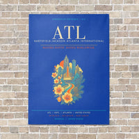 Thumbnail for Hartsfield-Jackson Atlanta International Airport ATL - Canvas Framed - Blue