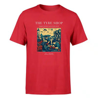 Thumbnail for VINTAGE G4535 - The Tyre Shop - Premium T-Shirt design on red premium t shirt