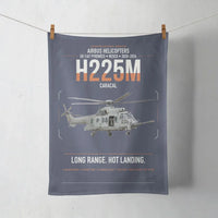Thumbnail for Airbus Helicopters H225M Caracal design on navy blue towel