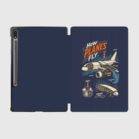 Thumbnail for How Planes Fly V2 design on navy blue samsung tablet tablet case